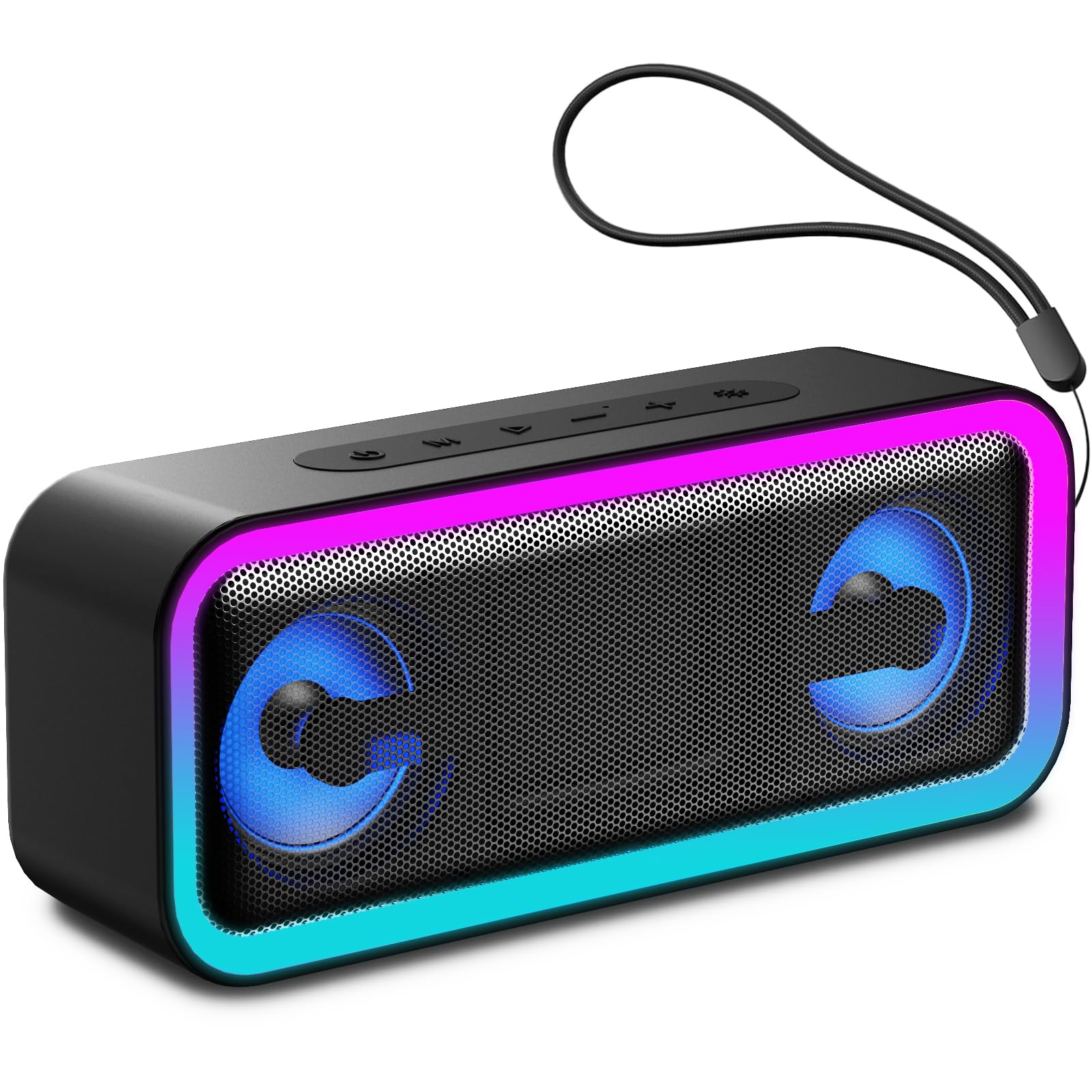 IKT Portable Bluetooth Speaker with Lights x Stocking Stuffers 30W Loud Stereo Sound Bluetooth5 4 Enhanced Bass 30H
