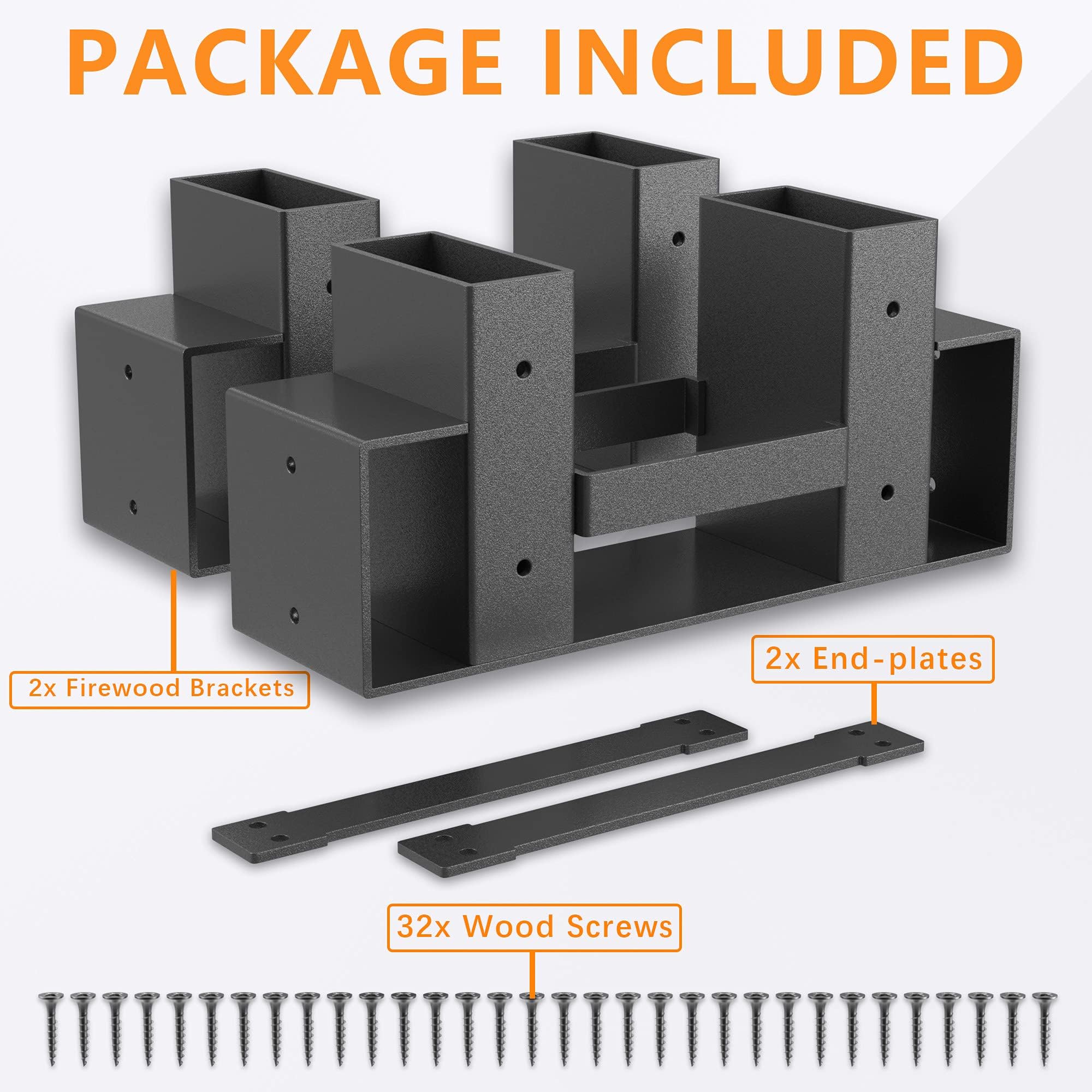 Adjustable Firework Racks Snapklik.com : Mr IRONSTONE Firewood Rack Outdoor Indoor, Firewood Rack ...