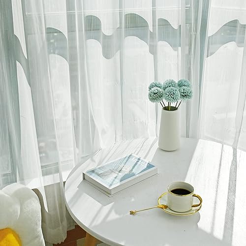 Miniatura 7 de Mandy's Bola artificial azul de crisantemo, 12 tallos de flores sintéticas con tallos flexibles para el día de San Valentín y Año Nuevo, decoración