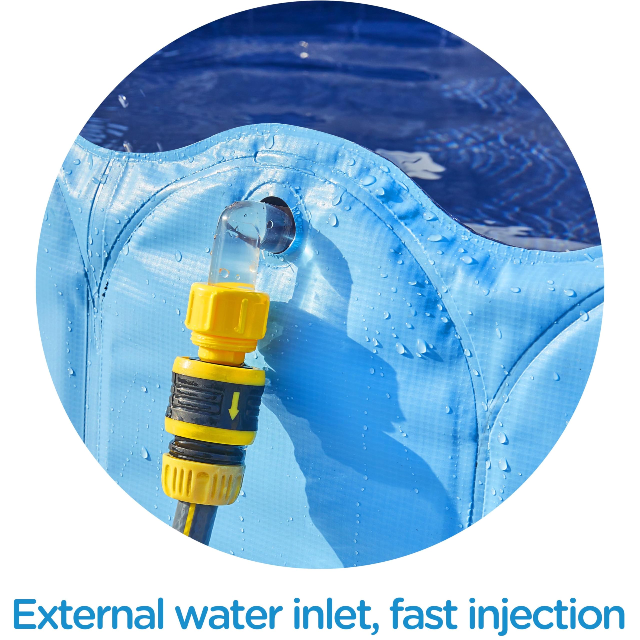 Yaheetech Piscina para Perros Plegable Bañera para el Verano Antideslizante para Interior/Exterior Jardín, Azul XXXL