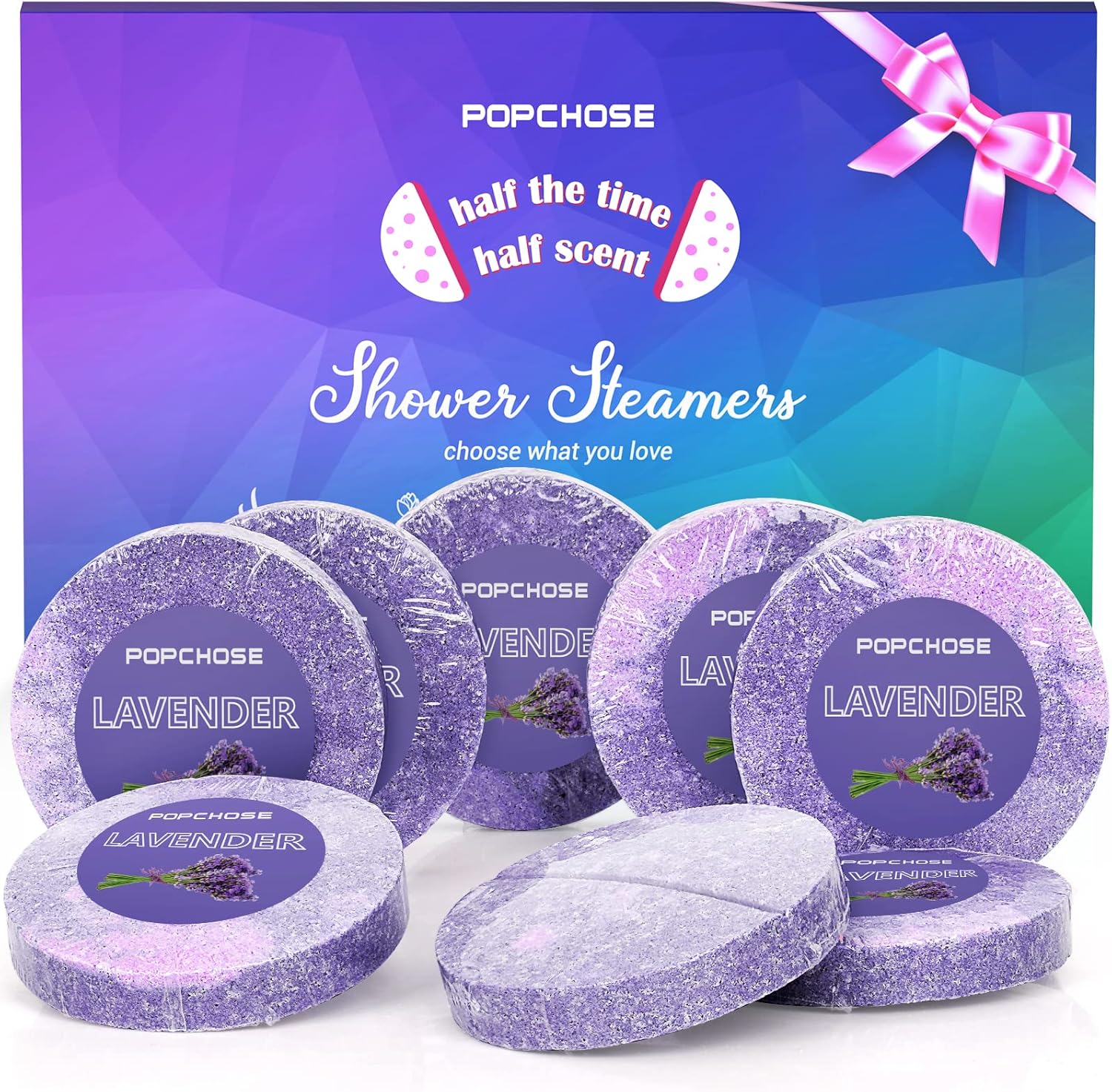 POPCHOSE Shower Steamers Aromatherapy Lavender Bath Bomb