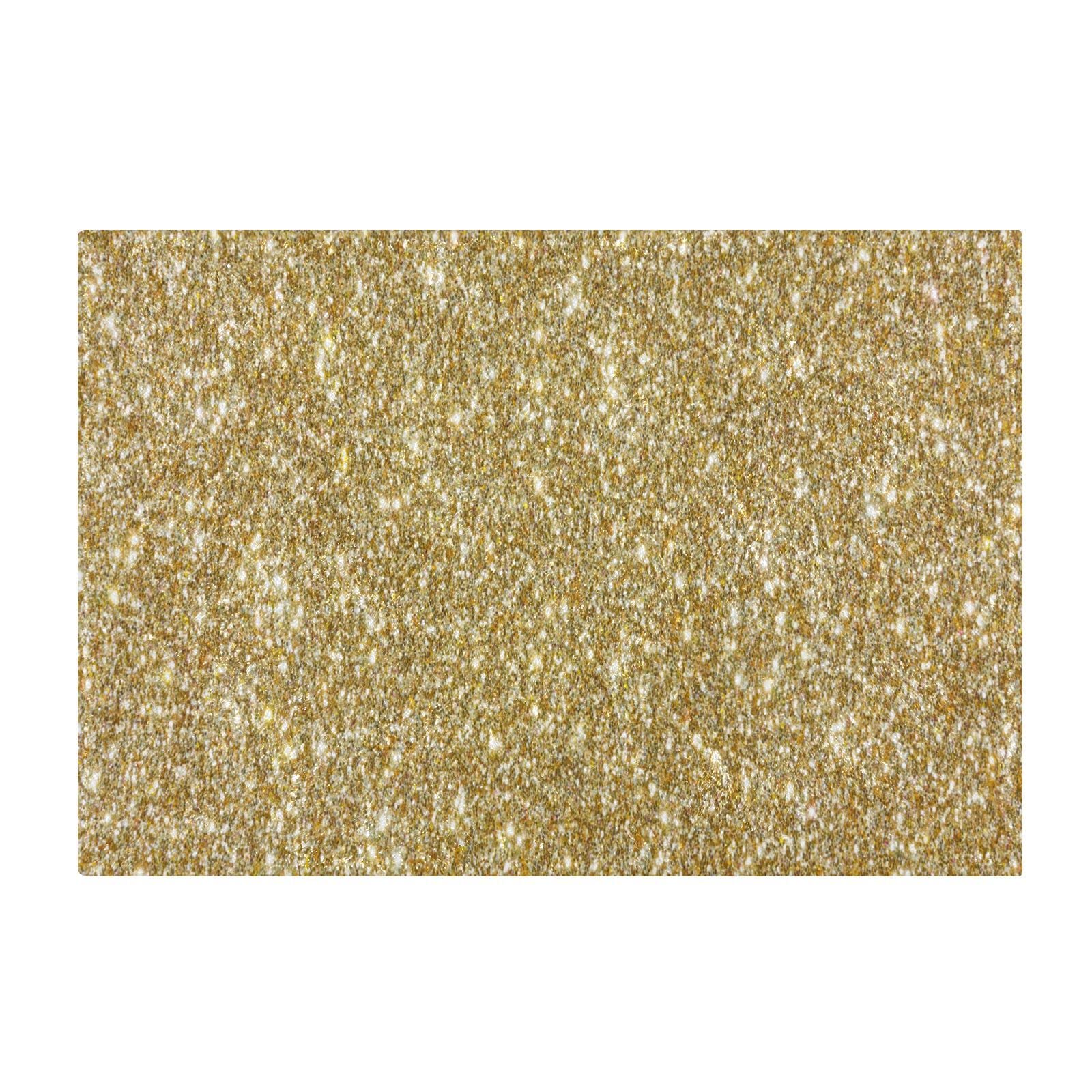 YETTASBIN Gold Glitter Texture Rectangle Bath Mat, Non-Slip Quick Dry Shower Rug, Extra Soft Plush High Absorbent Toilet Carpet for Bathroom, Bathtub,