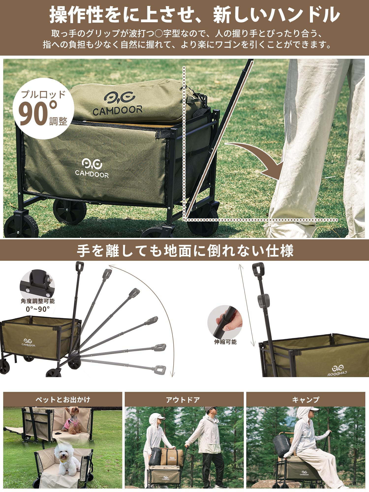 キャリーワゴン アウトドアワゴン 3秒折り畳み 片手操作可能 タイヤ 大容量 Amazon.co.jp: CAMDOOR サイドが開ける キャリーワゴン【 軽量設計3.9