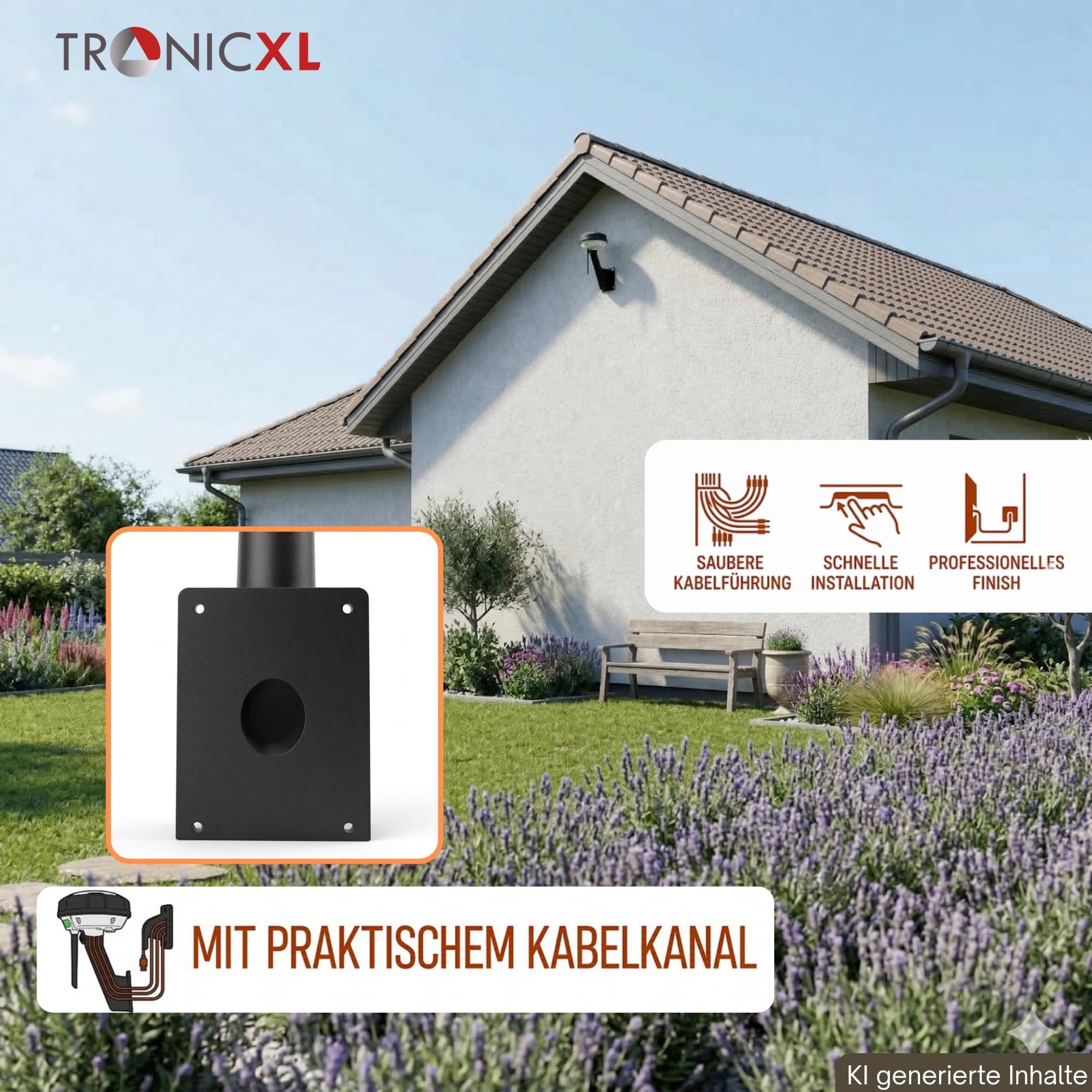 TRONICXL Pasuje do Mammotion uchwyt ścienny do anteny RTK Luba | Luba 2 | Yuka I AWD kosiarka robot akcesoria