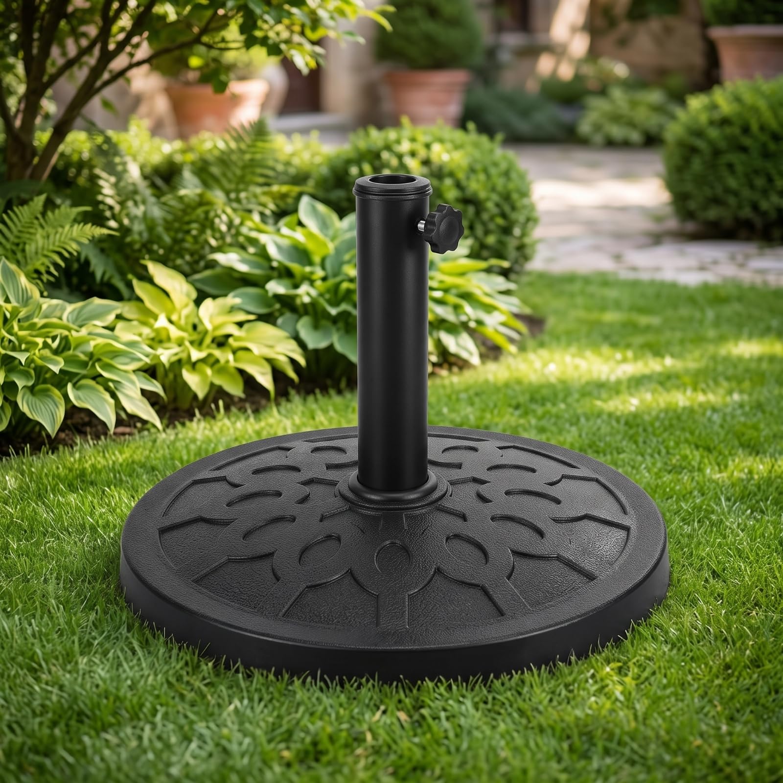 Portaombrellone Regolabile Base Resistente Ombrellone per Giardino, Patio, Piscina