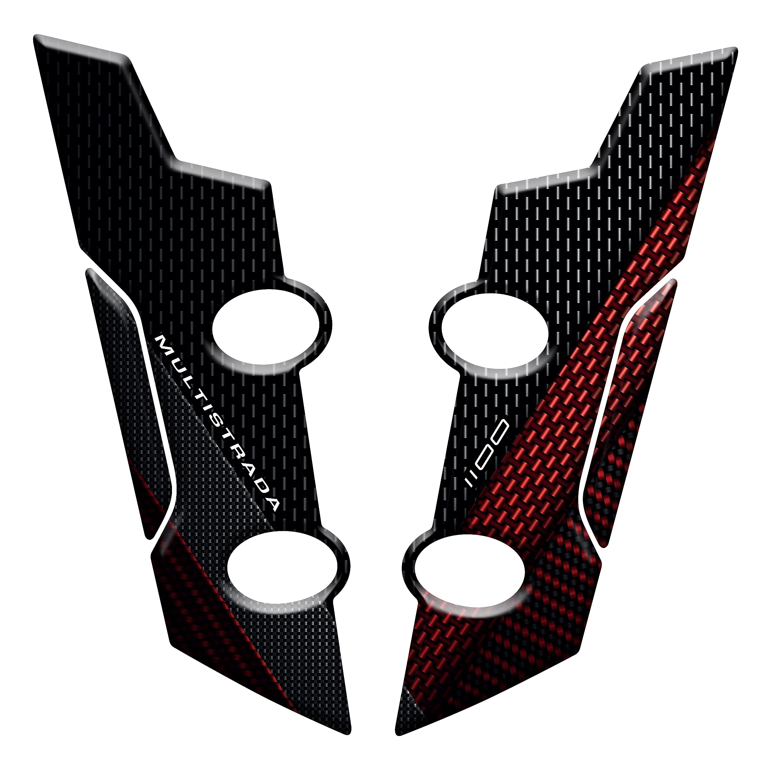 ADESIVI PARASTELI MOTO 3D RESINATI COMPATIBILI CON DUCATI MULTISTRADA