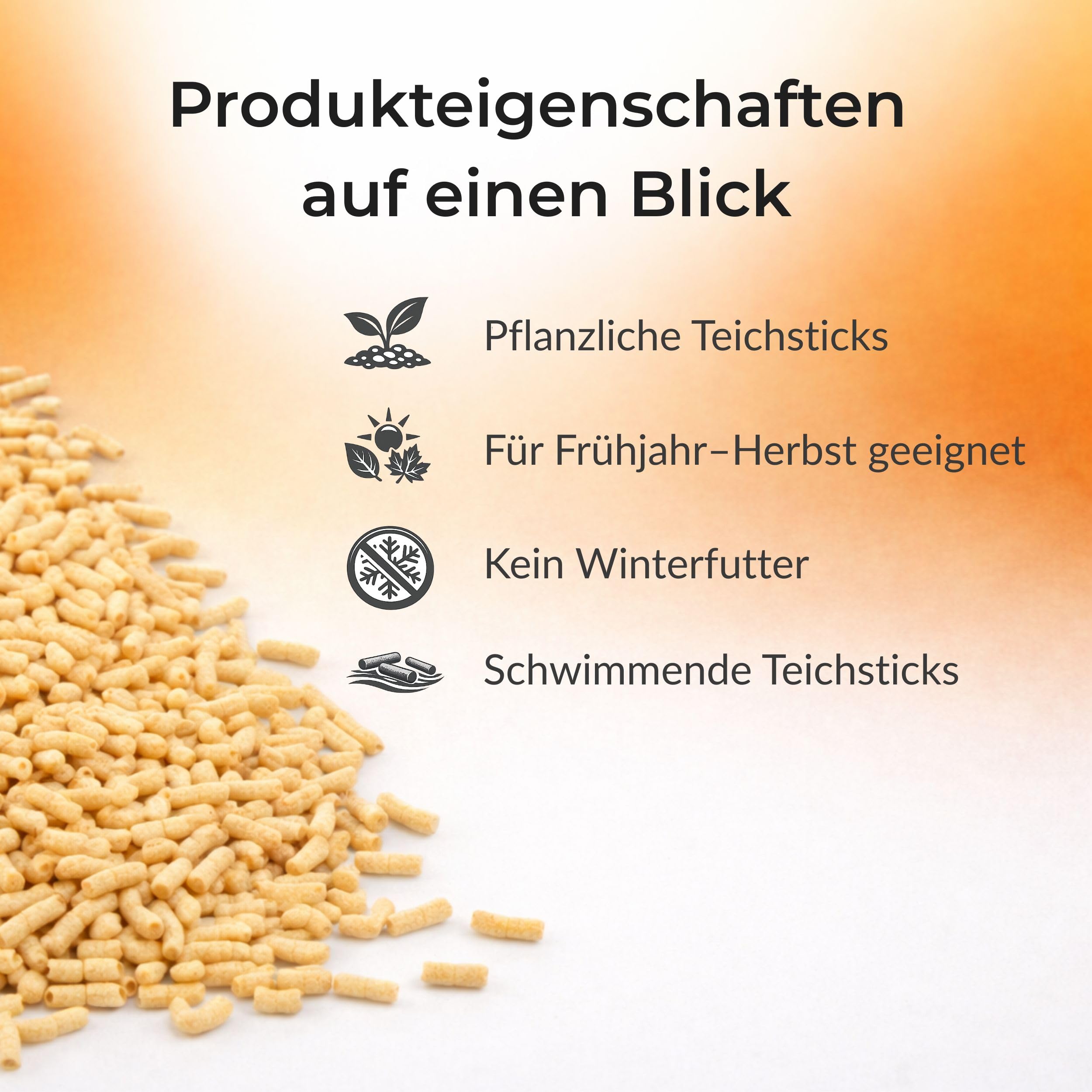 Blumixx Alimento para peces para estanque, 50 l, palitos de alimento para peces de estanque, palitos para peces de estanque, alimento para peces de colores, alimento flotante para estanque con