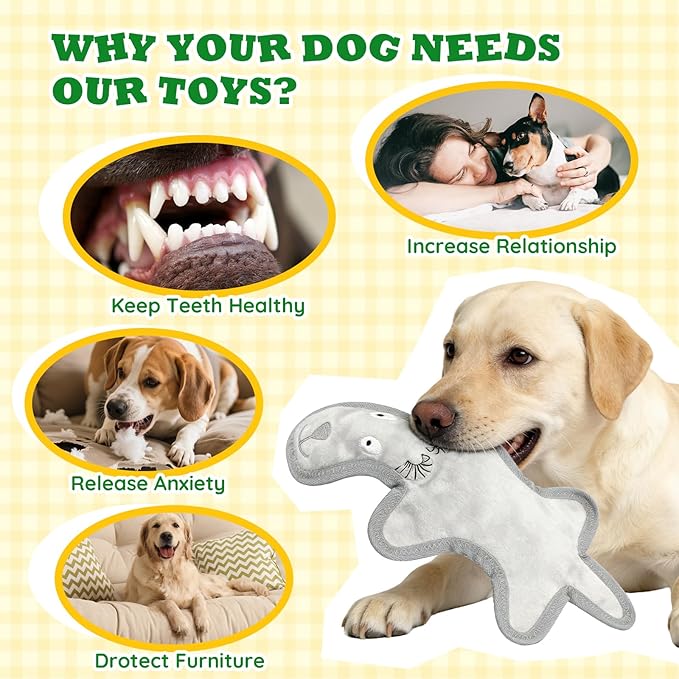 Juguetes para Perros Chirriantes Sin Relleno, 5 Piezas miniatura 3