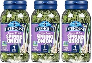 Litehouse Freeze Dried Spring Onion - Substitute for Fresh Spring Onion, Jar Equal to 1 Spring Onion Fresh Bunch, Organic, Spring Onion Seasoning, Non-GMO, Gluten-Free - 0.23 Ounce 3-Pack