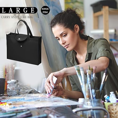 Miniatura 7 de Juego de pintura artística de lujo grande, kit de suministros de pintura artística profesional de 141 piezas con campo de aluminio y caballete de