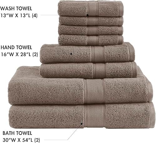 Miniatura 4 de MADISON PARK SIGNATURE - Altamente absorbente, secado rápido, incluye 2 para ducha, 2 para manos y 4 para lavado facial