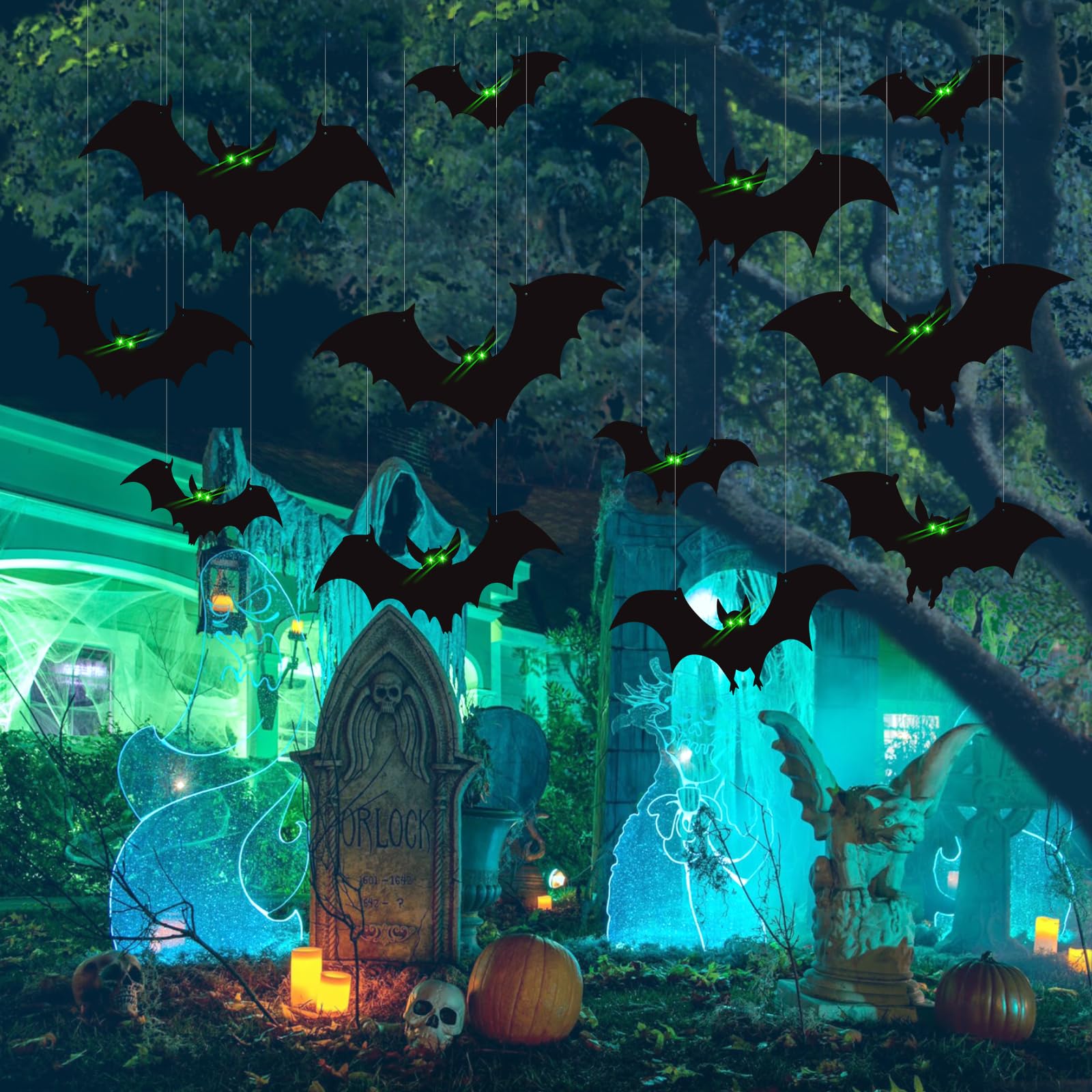 Vleermuis silhouet, geïsoleerd op een witte achtergrond. Halloween