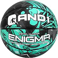 Vista 14 de AND1 Enigma Basketball - Streetball for Indoor and Outdoor Use, Deep Channel Construction and Durability Menta/Negro