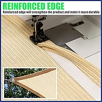 Vista 5 de ShadeMart Toldo Vela Solar Rectangular Blanco de 10' x 16' Pantalla de Tela Lona smTAPR1016, Permeable al Agua y Aire - Resistente a UV, de Servicio