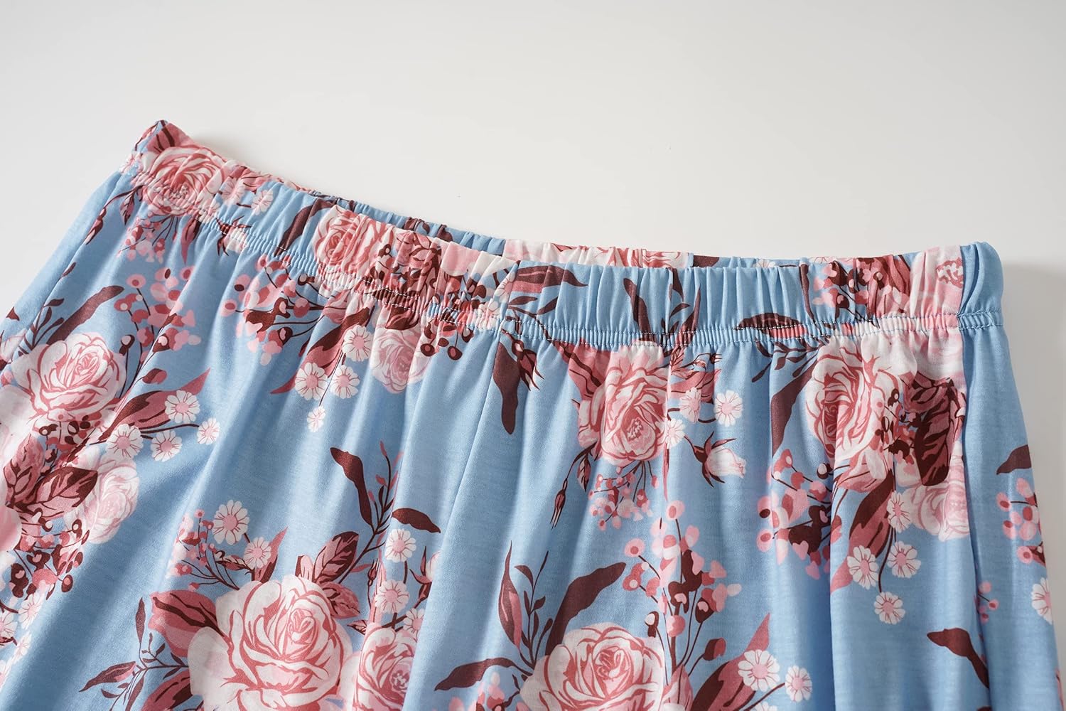 Vozanet Women's V Neck Sexy Pajamas Capri Sets Mexican Style Floral Sleepwear 2PCS Totem Casual Nighty Plus Size M to 5XL - Image 6