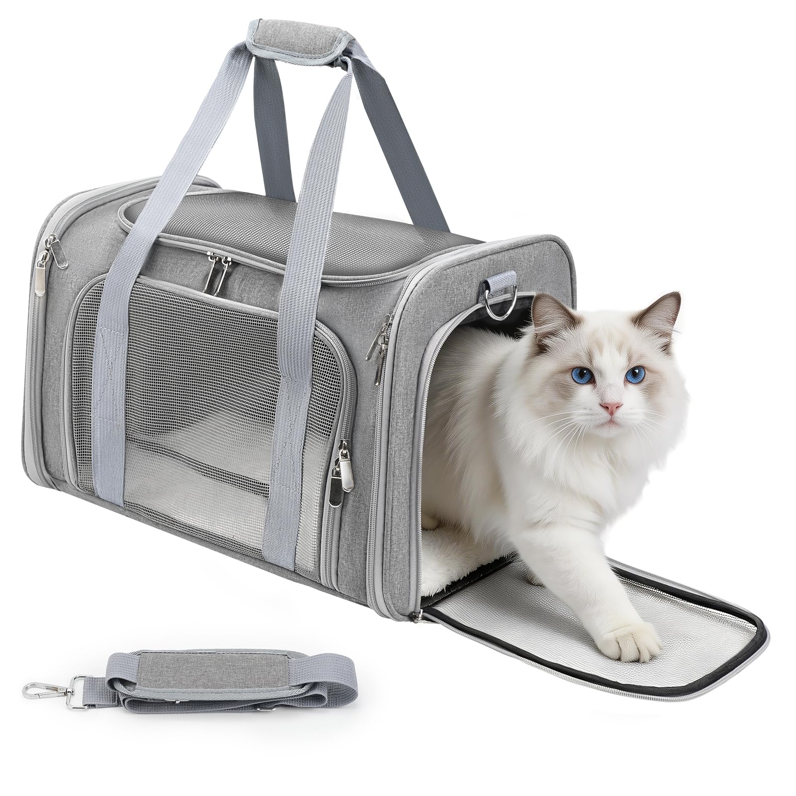 Cat Carrier Soft, Dog Carriers for Small Dog/Large Cat (Up to 16lb)