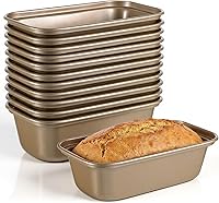 Lyksgir 12-Pack Mini Loaf Pans 6.2x3.5x1.85" Nonstick Carbon Steel - Banana Bread, Meatloaf Tins for Oven Air Fryer