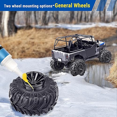 Miniatura 6 de Neumáticos sobre orugas de 2.2 pulgadas, 4 piezas, juego de neumáticos de goma RC para Tamiya Blackfoot Axial SCX10 RR10 Wraith 110 RC Rock Crawler