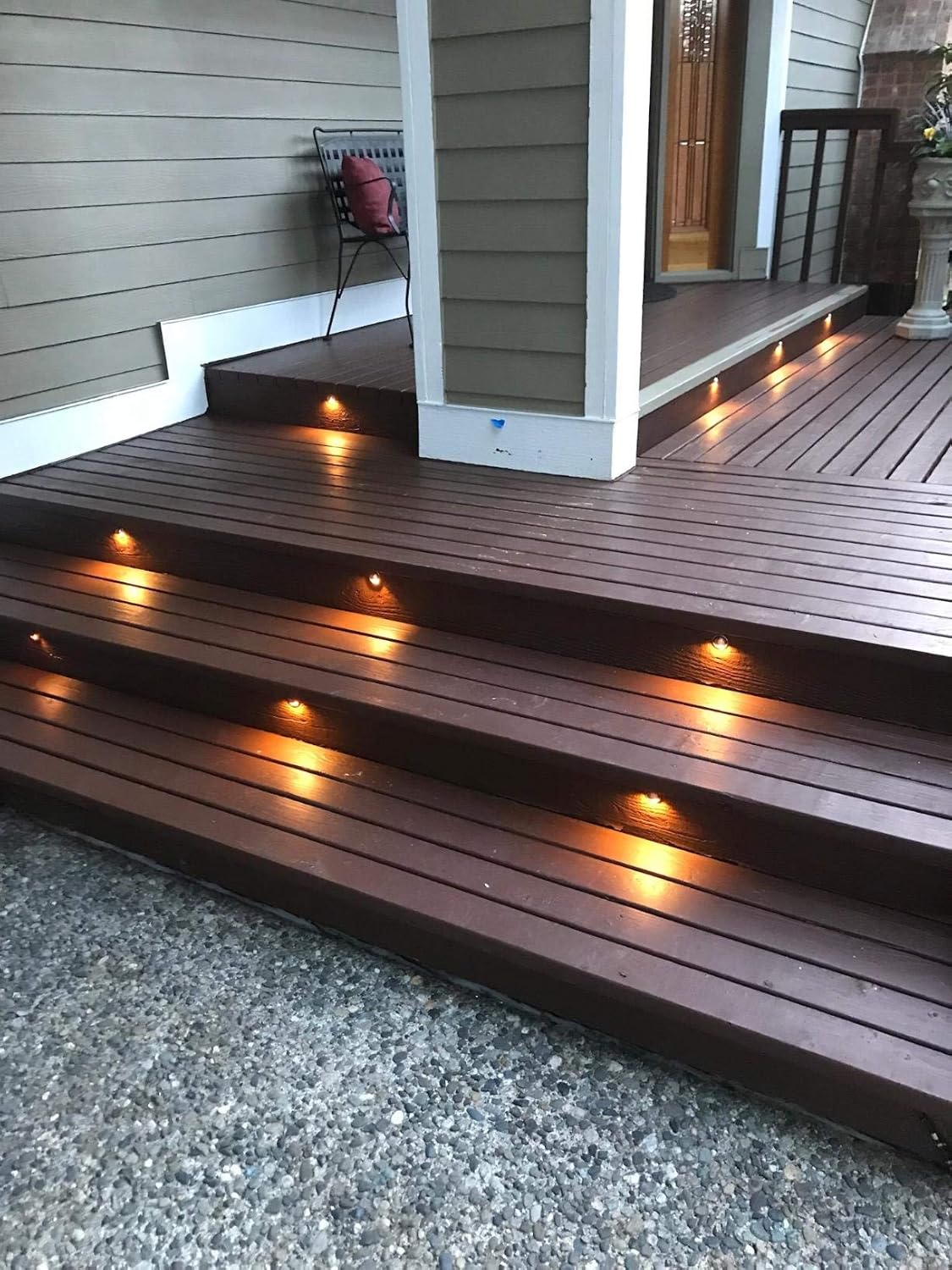One-Day Sale: Up to 60% Off FVTLED 30pcs Low Voltage LED Deck Lights kit Φ1.38 Outdoor Garden Yard Decoration Lamp Recessed Landscape Pathway Step Stair Warm White LED Lighting, Red Bronze