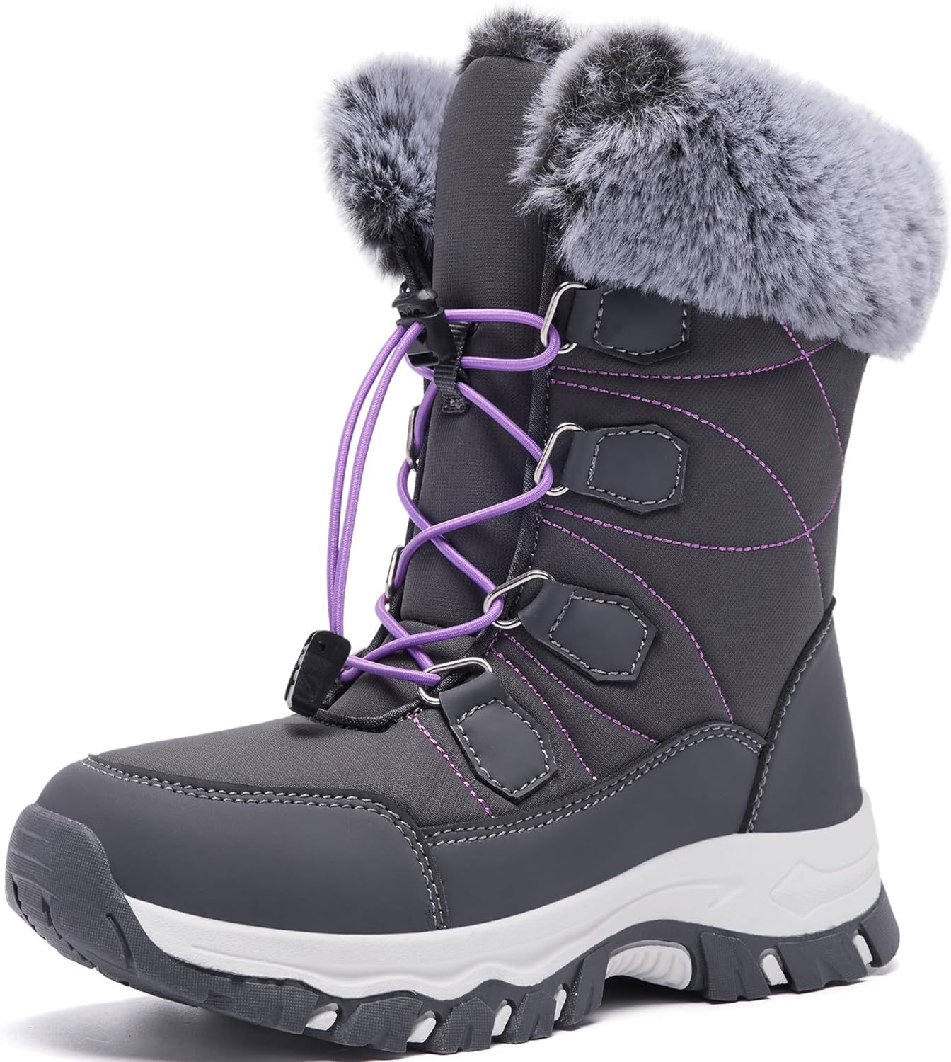 Women's Snow Boots Winter Warm Fur Lined Water-Resistant Outdoor Anti-Slip Boot