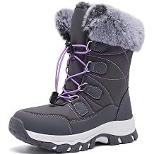 Womens Snow Boots Winter Warm Fur Lined Water-Resistant Outdoor Anti-Slip Boot