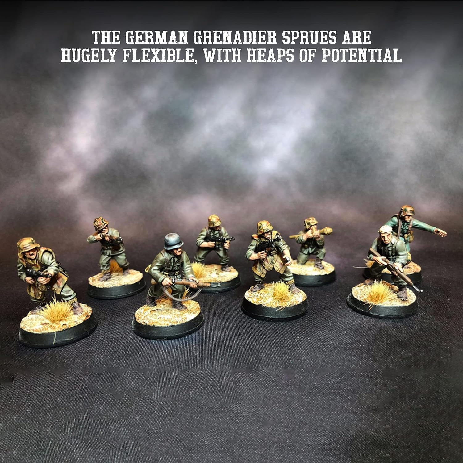 Wargames Delivered - Warlord Games Bolt Action Miniatures - German Grenadiers Set, World War 2 Miniatures, 28mm Scale Plastic Army Men for Miniature Wargaming