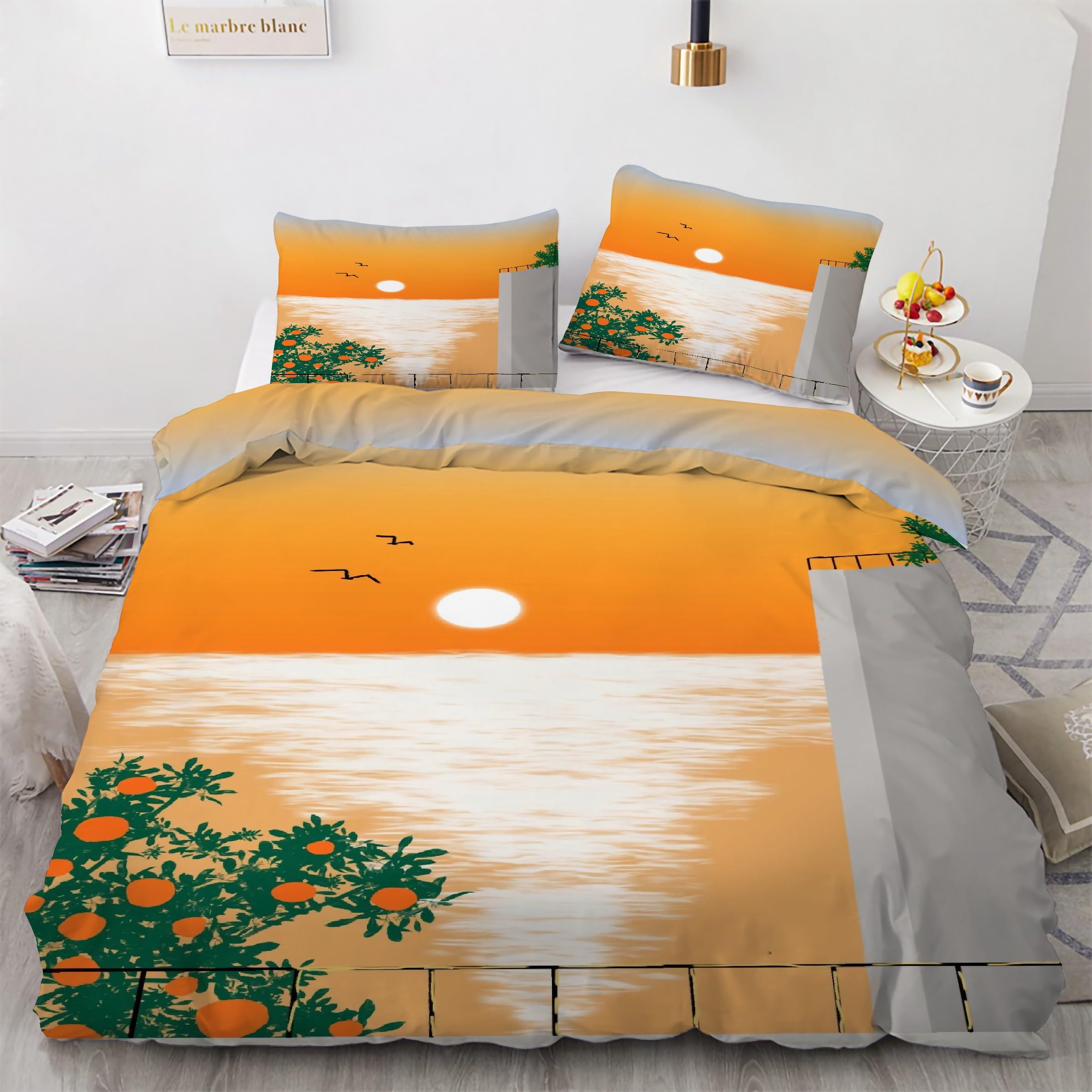 Housse de couette 220x240 soleil pour illuminer votre chambre avec style nature