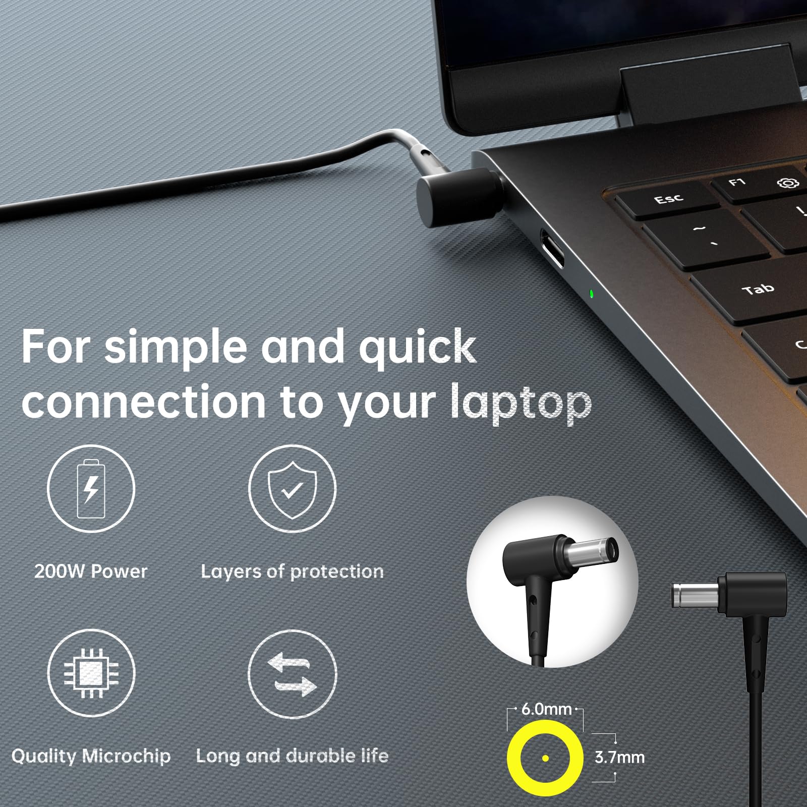 ADP-200JB D Bloc d'alimentation pour ordinateur portable Asus ROG Zephyrus G15 GA503 GA503QM GA503QS GA503QR GA502DU GA502D GA502D GA502 GA502IU TUF Gaming A14 A15 F15 F11 200 W 20 V 10 A 5 F17
