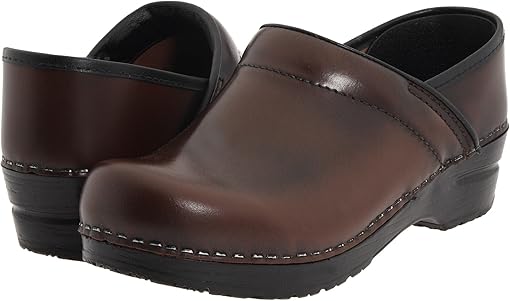 sanita brown clogs