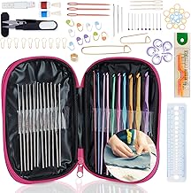 Crochet Hooks Set, Cheelom Crochet Kit 100pcs Knitted Crochet, Crochet Set, Needle Kit, Crochet Hooks Gift for Party, Birthday, Woman, Mother, Crochet Crochet for Newbies, Beginners (crochet kit)