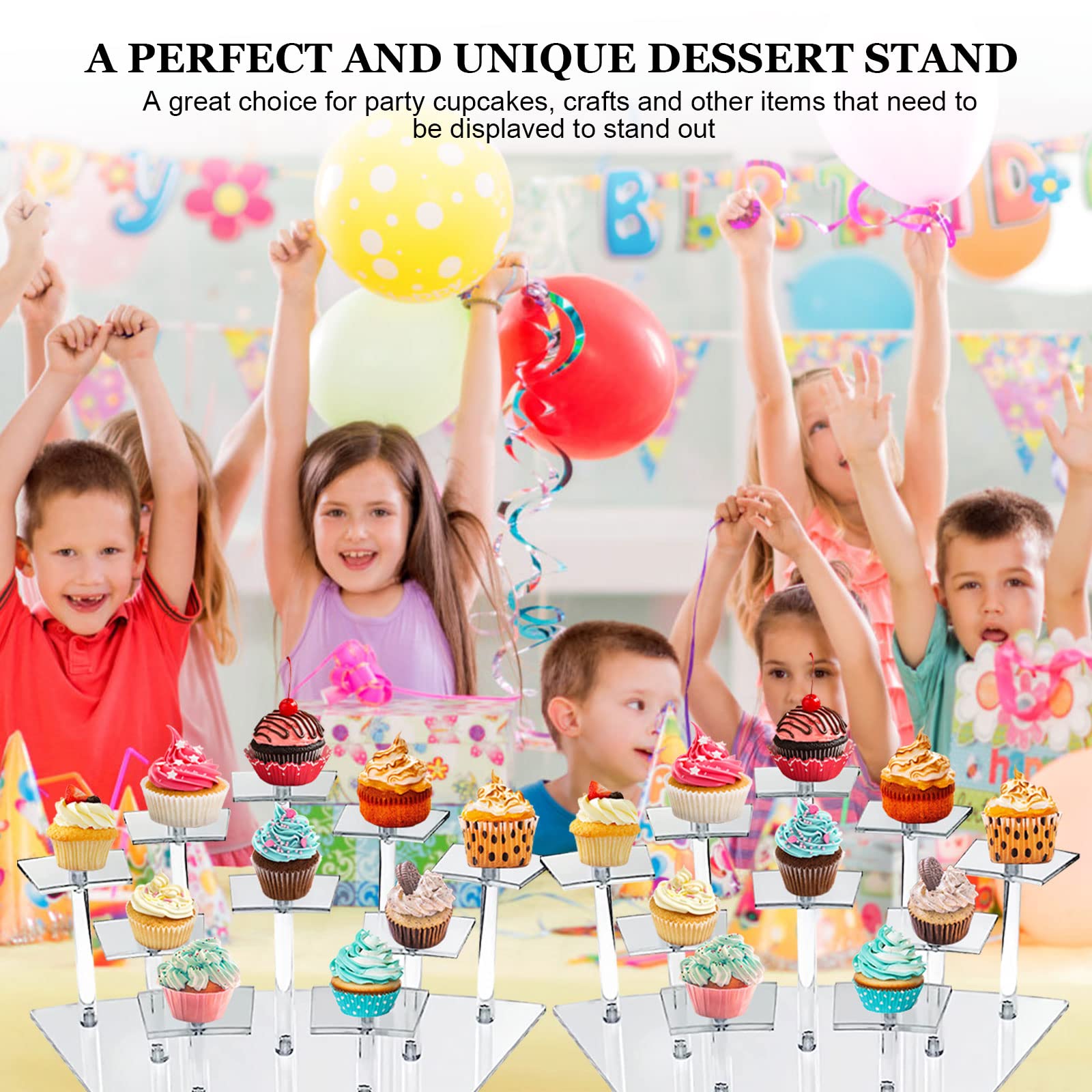 Mumisuto Espositore In Acrilico Trasparente 10 Strati Display per Torte, Trucco, Profumi, Oggetti Da Collezione, Rossetto (Trasparente)
