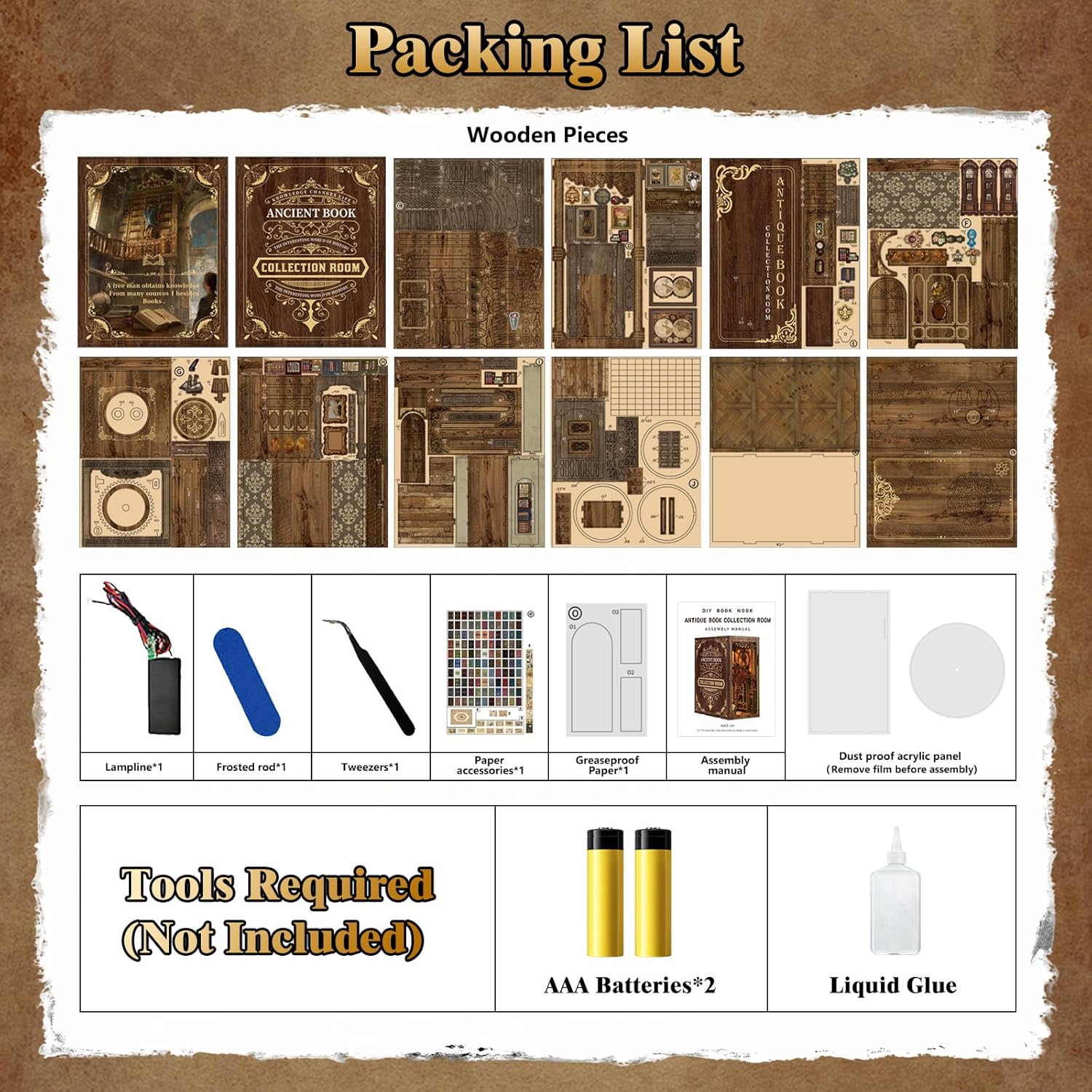 Book Nook Kit, DIY Miniature House Kit for Adults and Teens, Book Nook Tiny House Bookshelf Decor, 3D Wooden Puzzles Craft Kits with Sensor Led Light, Gift for Book Lovers, Family, Friends