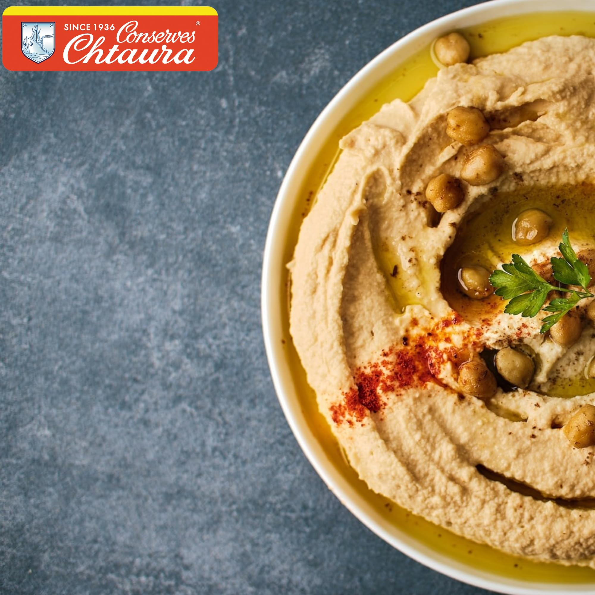 Chtaura 1936 | Hummus Tahina 380g | Houmous Pois Chiches avec pâte de sésame | Délicieux et Authenthique