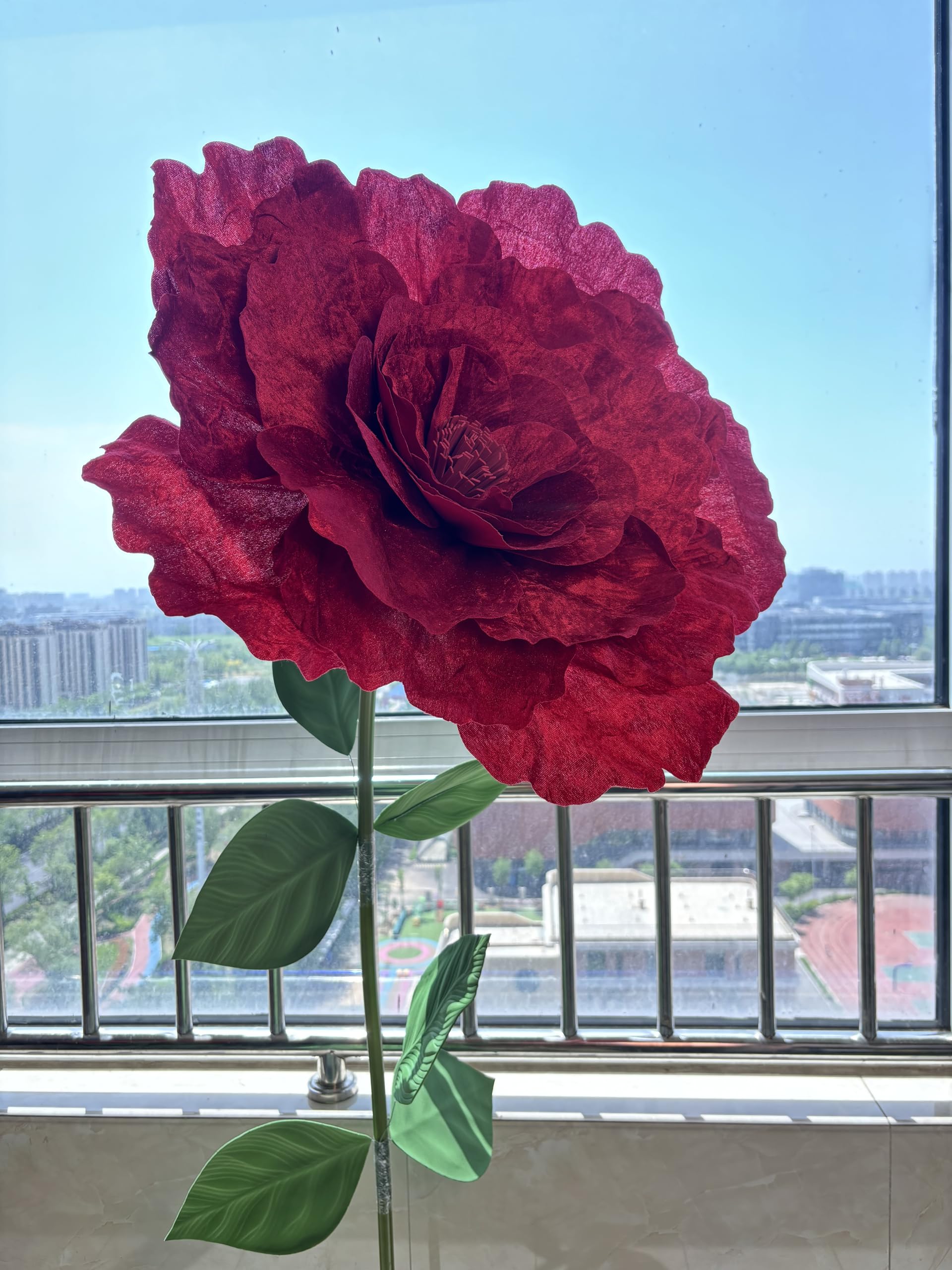 YUANXIN Rosa Gigante de 165 cm - Flores Artificiales Falsas, Regalo Creativo Hecho a Mano para Aniversario de Boda, Día de San Valentín, Día de la Madre y Decoración