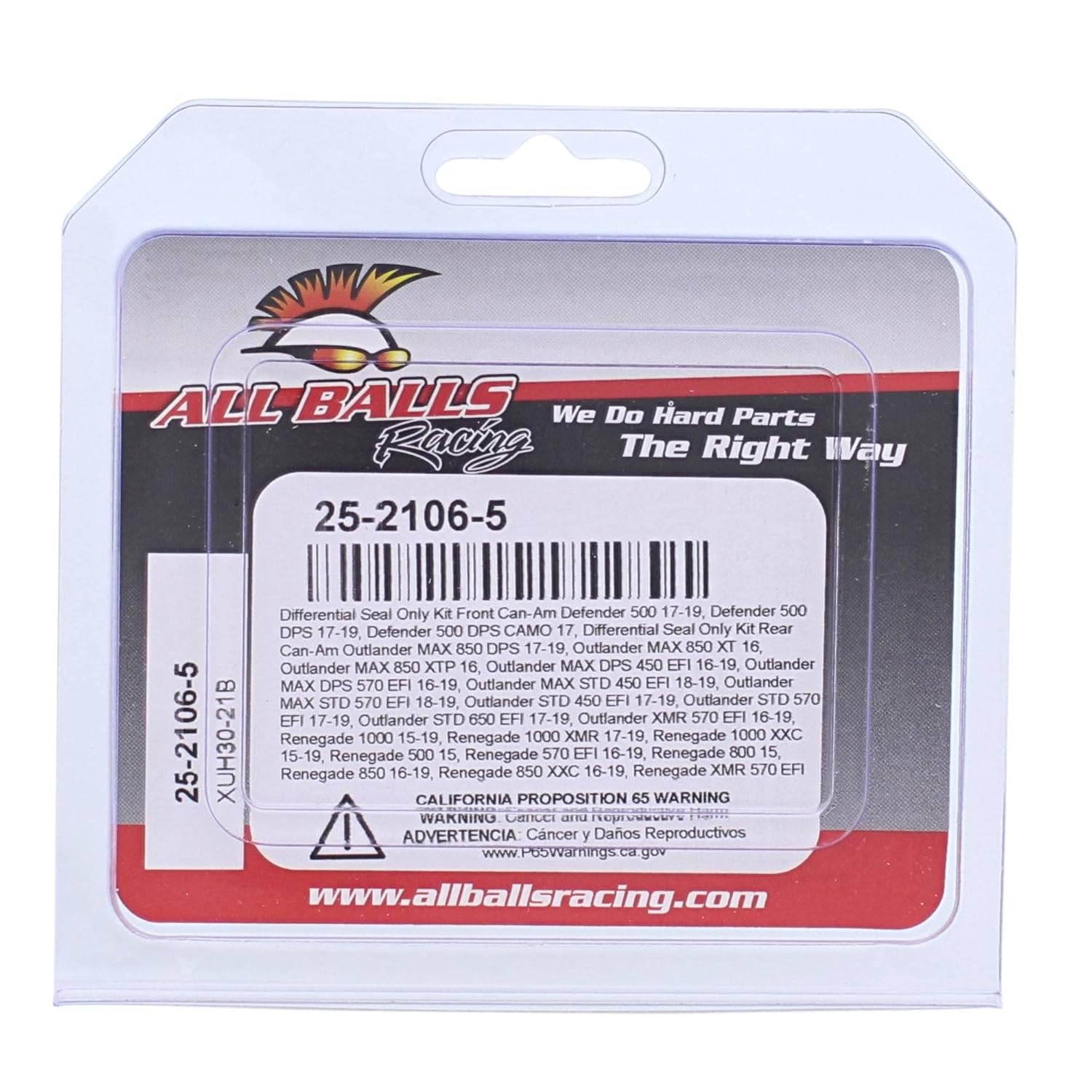 All Balls Differential Seal Only Kit Rear 25-2106-5 for Can-Am Outlander 1000 XMR 14-15, Outlander 570 DPS 16-17, Outlander 570 XMR 16-17, Outlander 650 4x4 15, Outlander 650 DPS 17