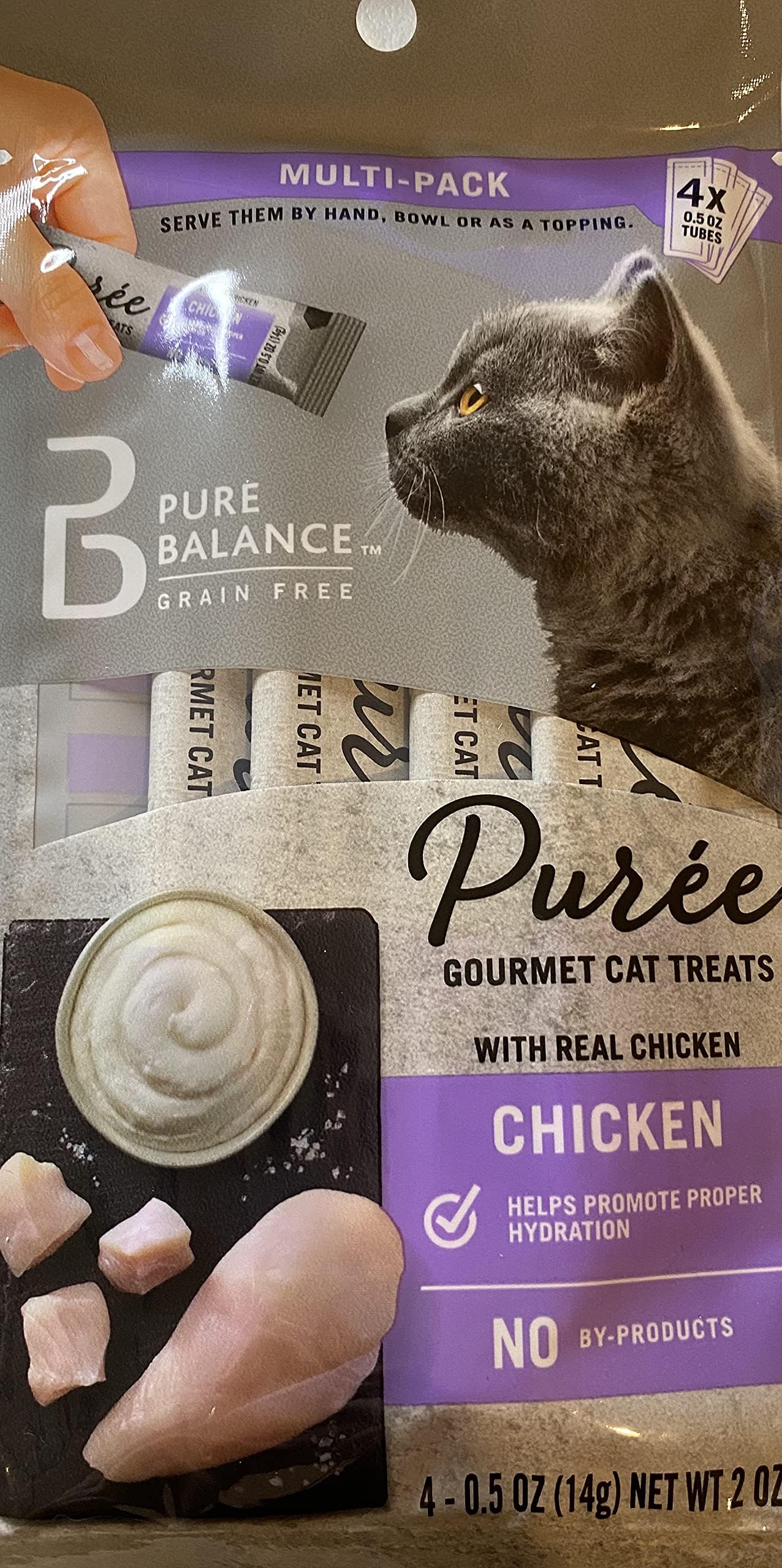 Puree Gourmet Cat Treats Chicken Grain Free 1Pack (4 x 0.