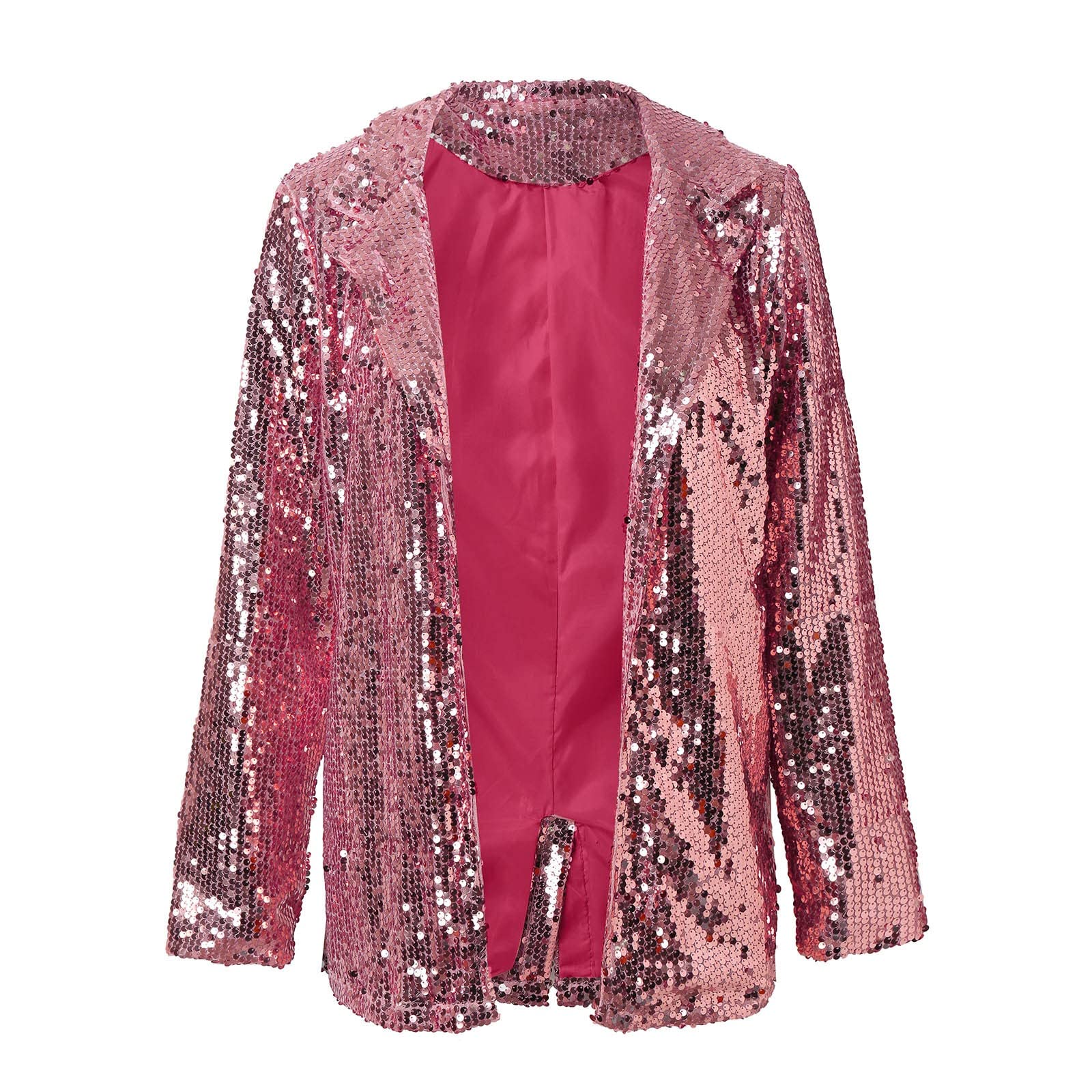 Veste Femme Blazer à Paillettes pour Femme Style Décontracté à Manches Longues Sequins Cardigan Haut Tops Brillante Manteau Fête Clubwear pour Disco Soirée à la Mode Veste de Costume
