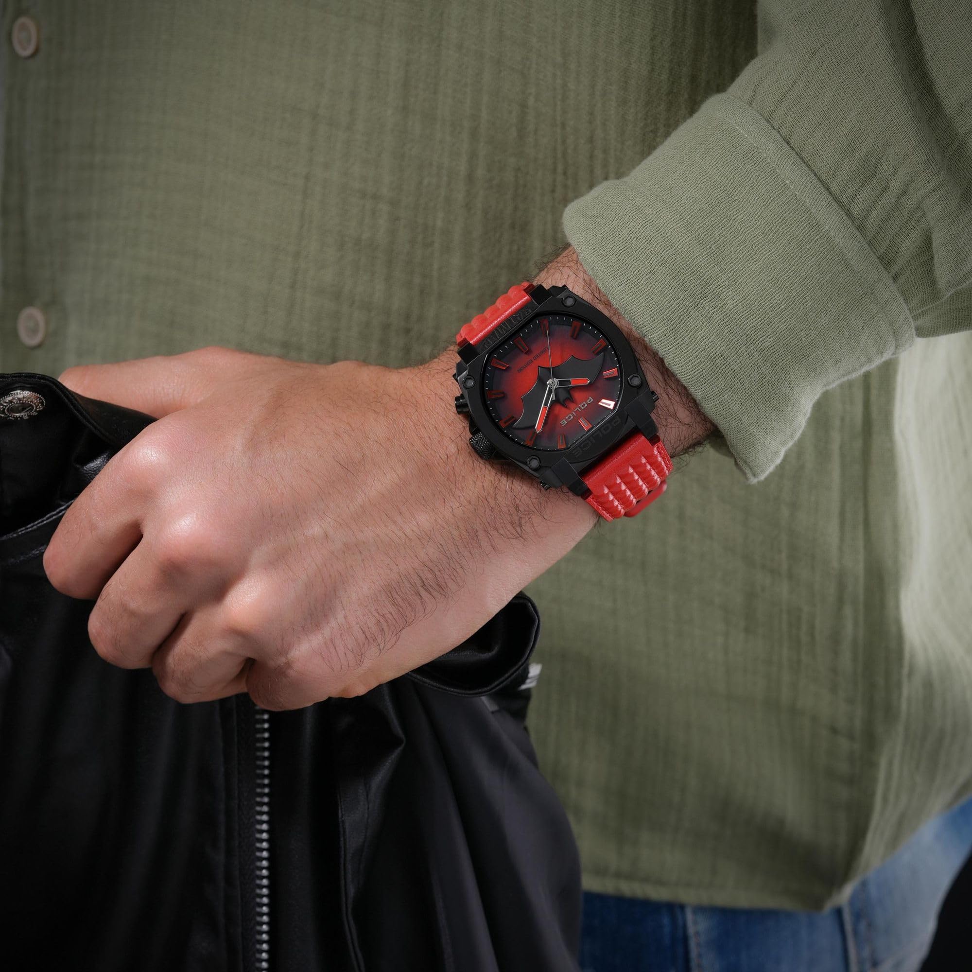 Police Reloj analógico de Cuarzo para Hombre con Correa de Piel PEWGD0022604