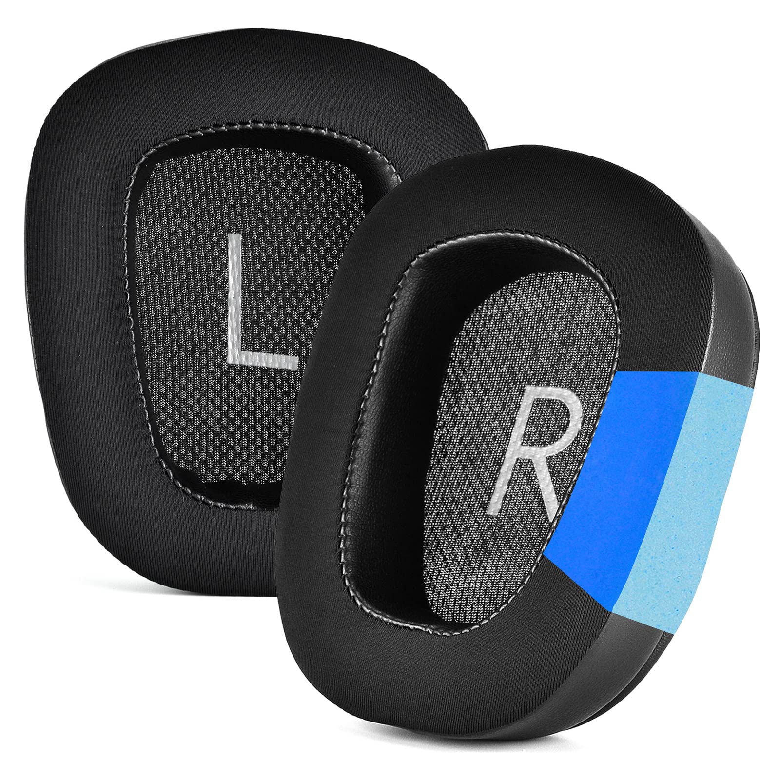 Yaowanguan G933 Cooling Gel Ear Pads Replacement Cushions for Logitech G633 G533 G433 G733 Gaming Headset, Protein Leather Memory Foam Black Mesh G35 G930 Earpads