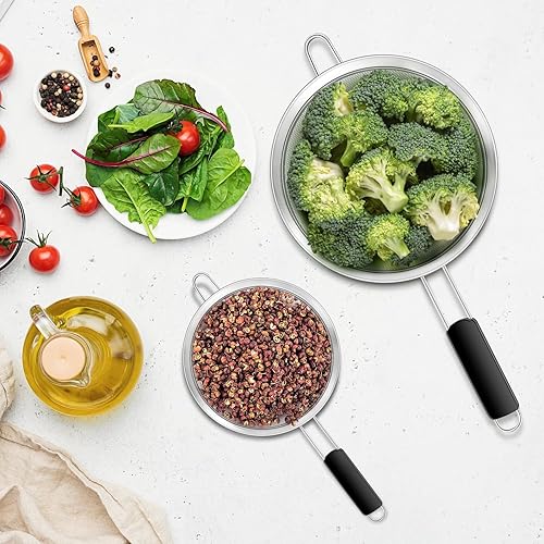 Vista 25 de Cuchara ranurada grande dorada para servir, juego de acero inoxidable 304, cuchara de sopa de acero inoxidable, cucharón de salsa de metal, cuchara