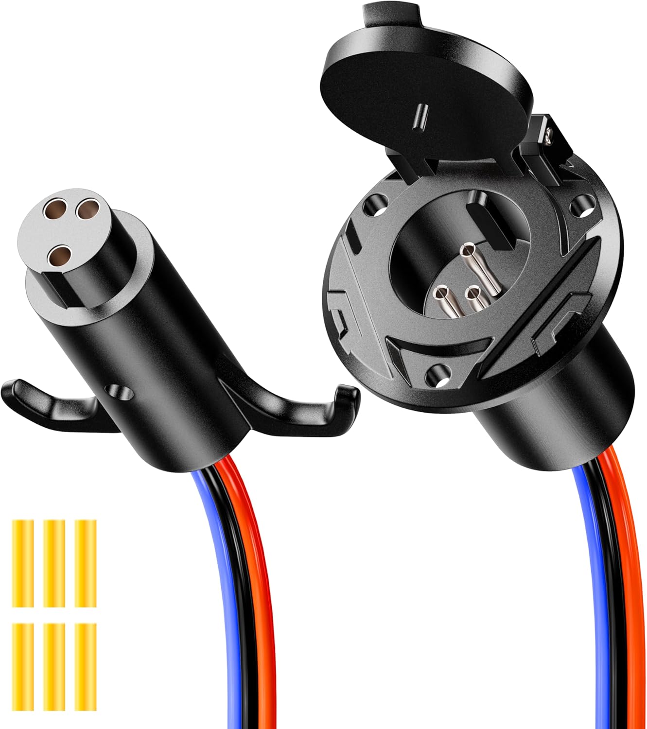 Trolling Motor Plug and Receptacle, 1224V 8AWG 3 Wire