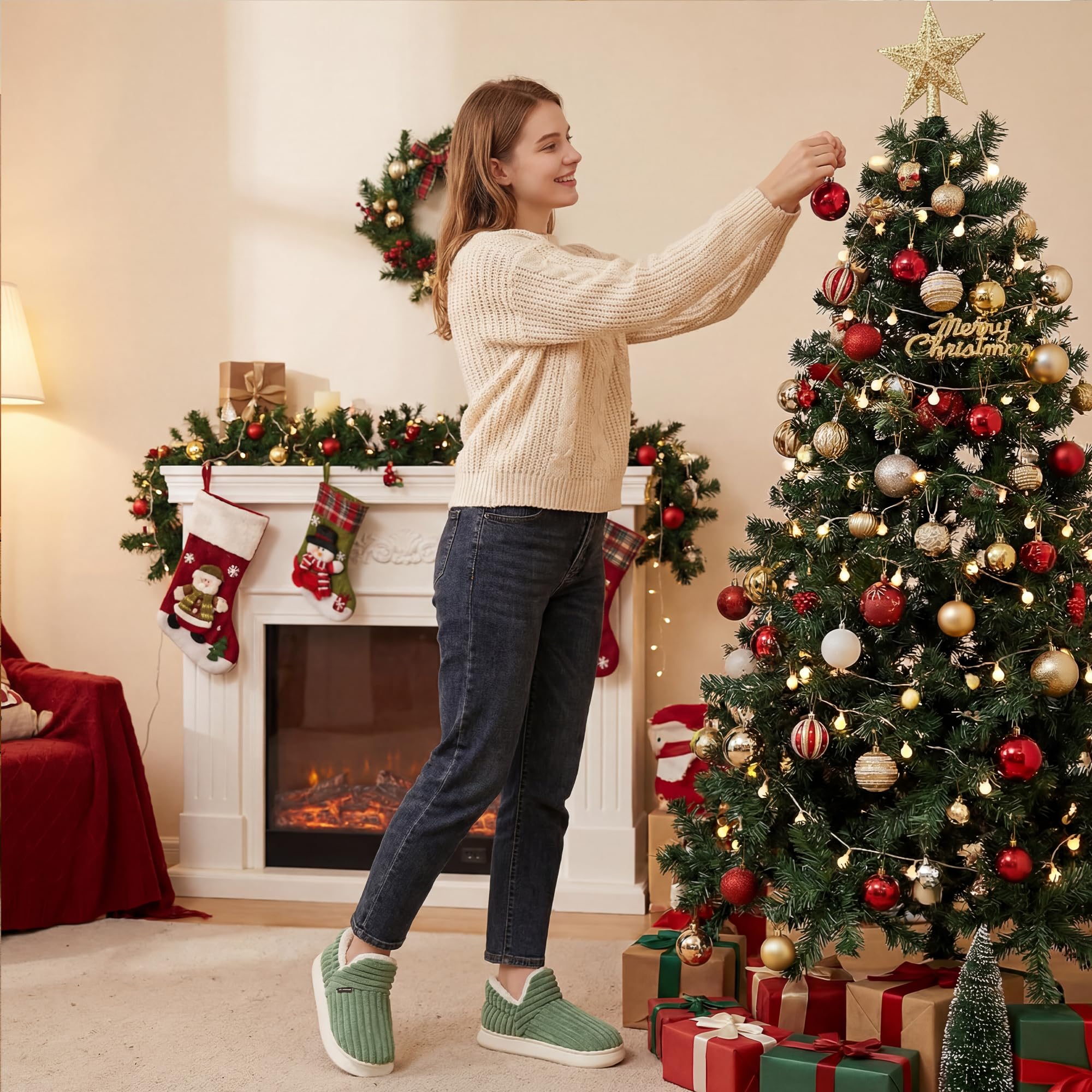 Donpapa Ciabatte Donna Uomo Invernali Pantofole Calde Peluche Chiuse Comode Memory foam Antiscivolo Inverno Scarpe