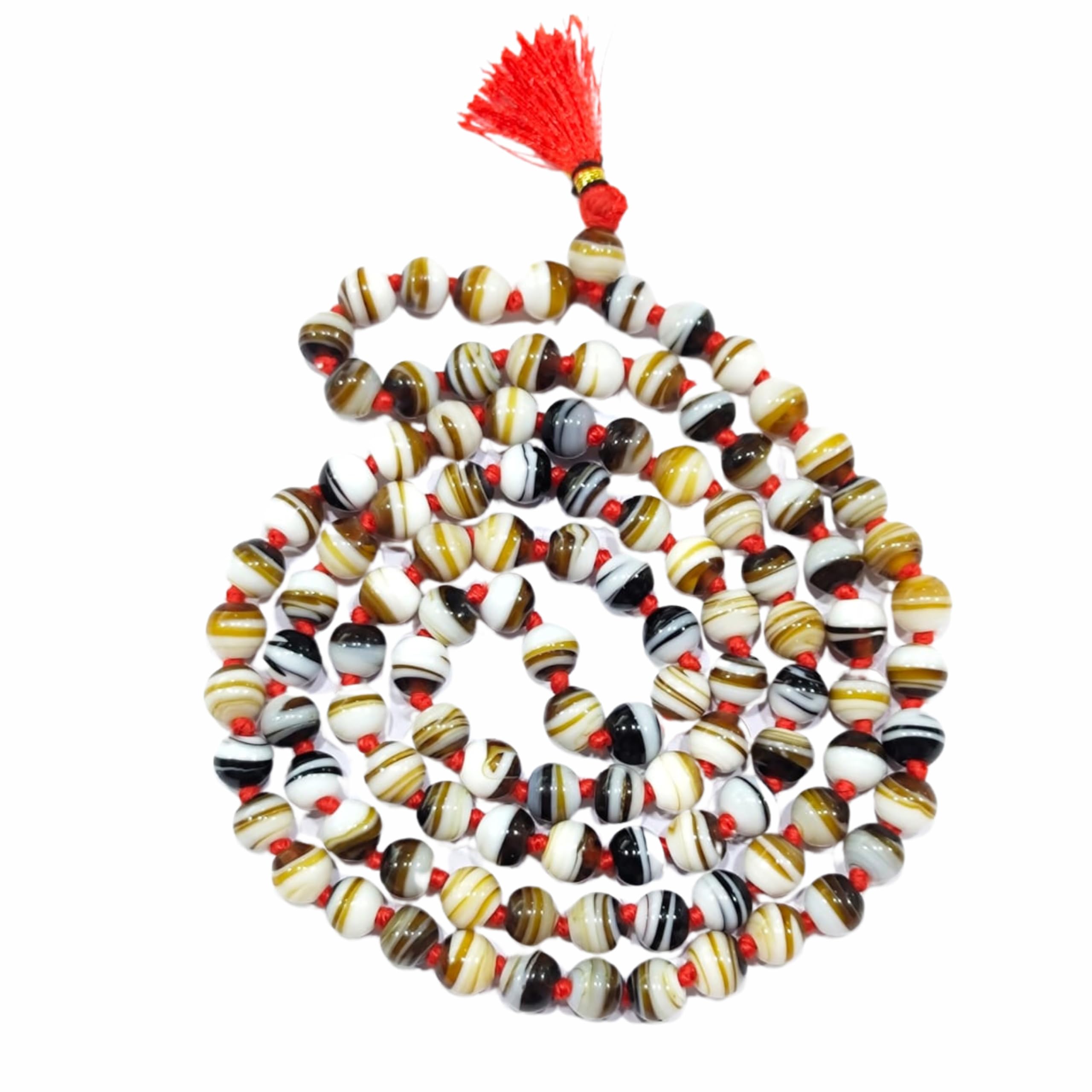ARKAM Certified Sulemani Hakik Mala/Natural Sulemaani Hakeek Malai/Original Black Agate Maala/Sulemani Rosary (Size: 8mm, Length: 32 inches, Beads: 108+1)-image-24