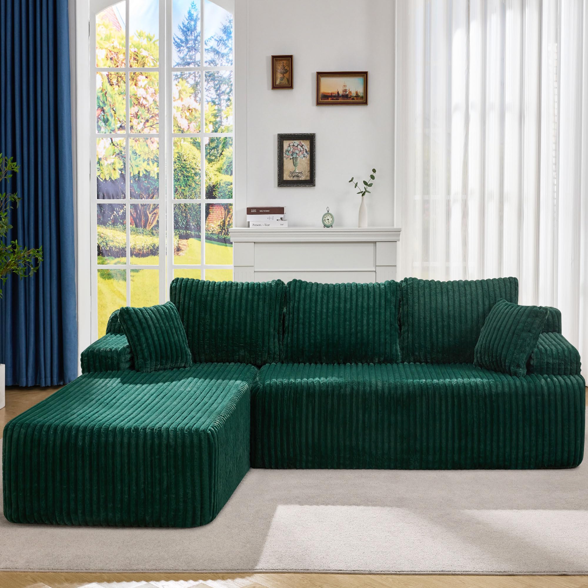 Hobestluk Modular Sectional Sofa in green