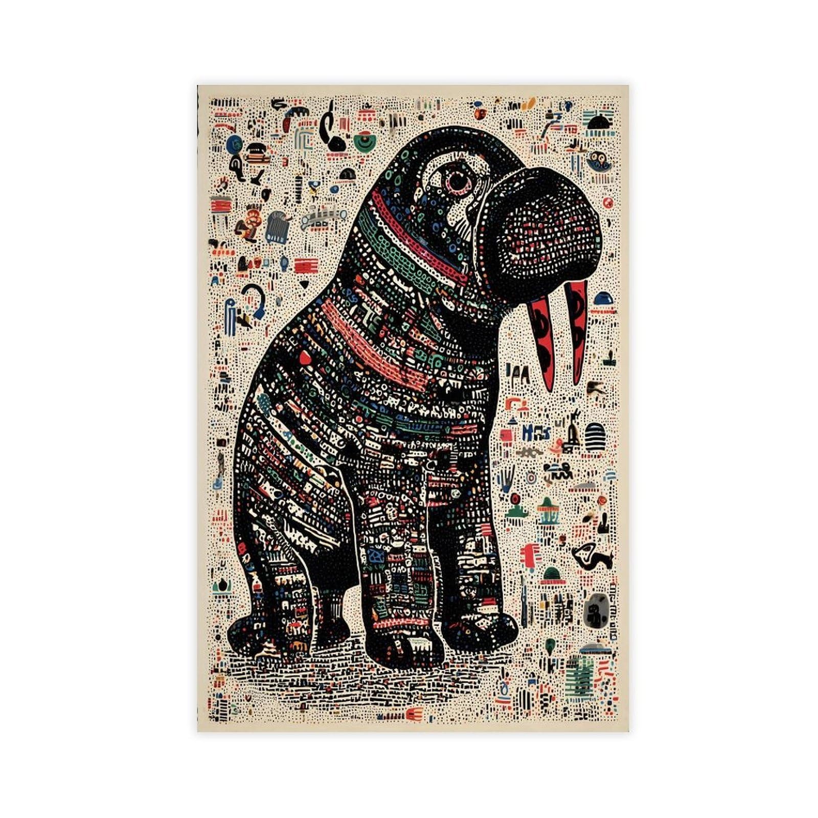 Ywtjax Unframe-Style Abstract Walrus Poster Canvas Poster For Office Decor Gift