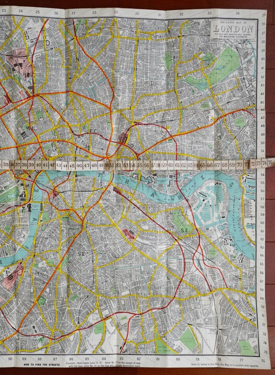 ロンドン市街地図1枚 COLLINS' STANDARD MAP OF LONDON コリンズ