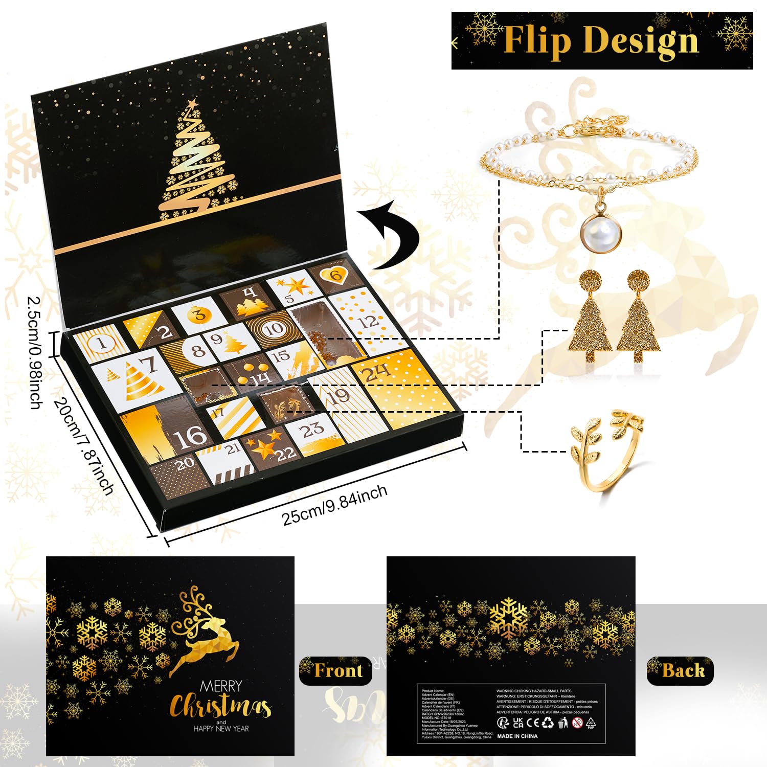 Humairc Calendrier De L’Avent 2024 Bijoux - 24 Surprises Pour Femme, Fille Et Maman