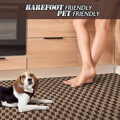 Miniatura 5 de ANTPOP Alfombra de pasillo de 3 x 8 pies, para interiores y exteriores, con parte trasera de goma, alfombra lavable para pasillo, entrada, cocina,