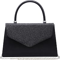 Dasein Women's Glitter Evening Clutch Bag - Frosted Sparkle Party Purse for Wedding, Prom, Cocktail & Night Out