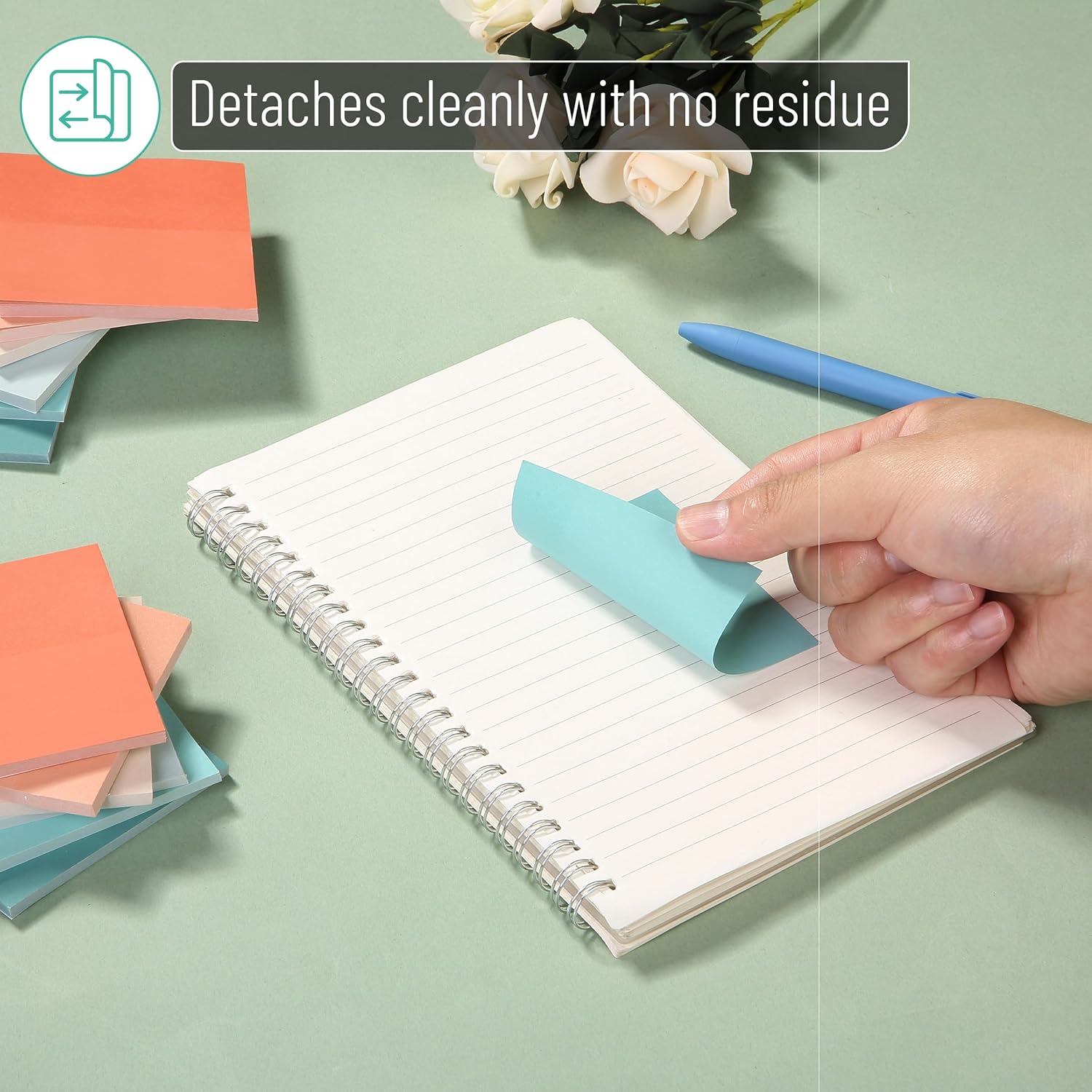 Mr. Pen- Sticky Notes, 3”x3”, 12 Pads, 600 Sheets, New Vintage Color Sticky Notes 3x3 image 5 of 7 B0DC3Z2S68